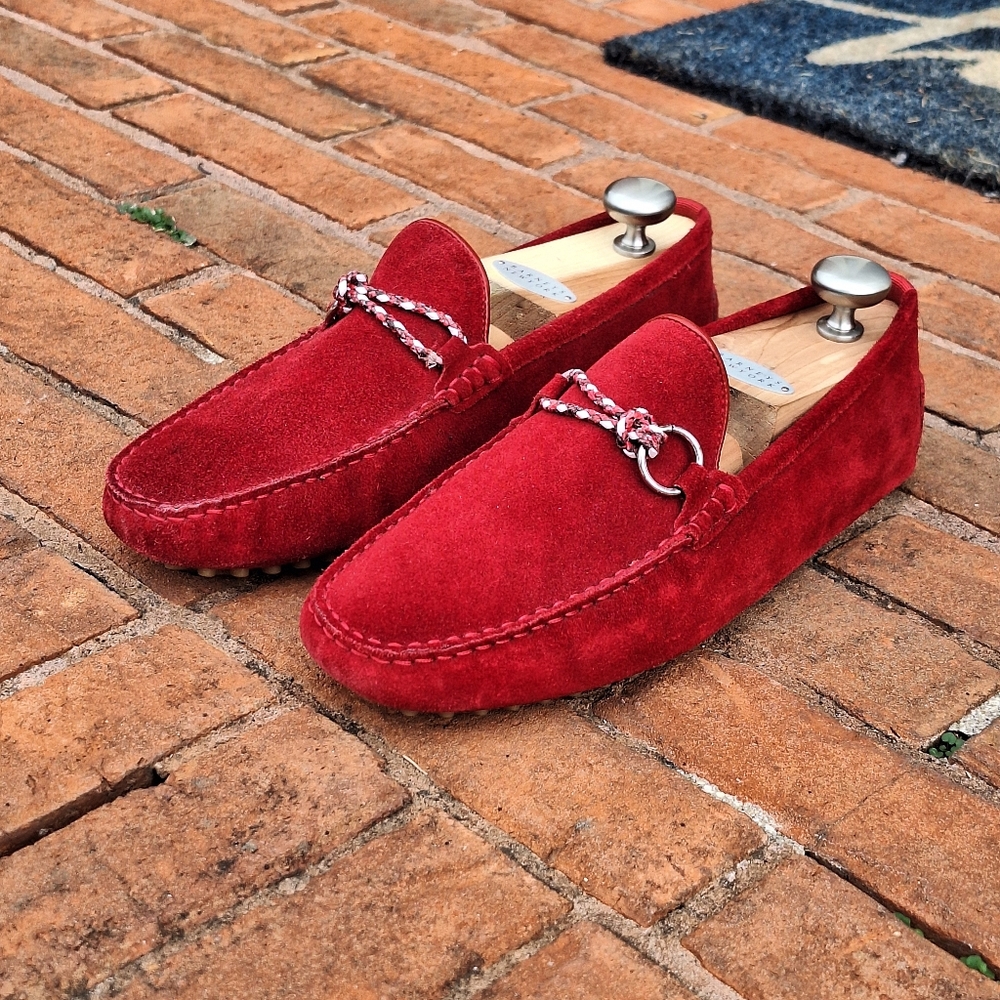 ALDO Ruby Red Suede Loafers